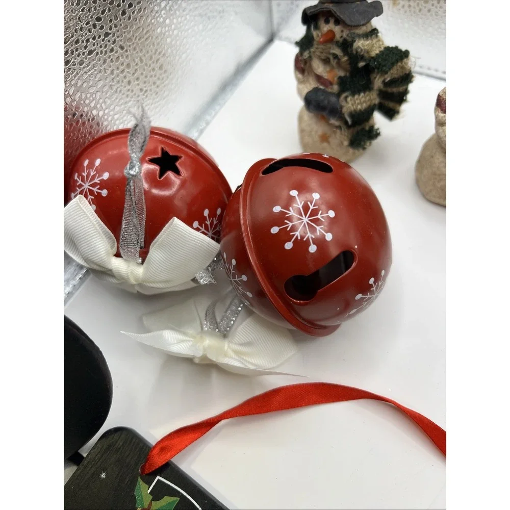 Christmas Dec Bundle Ornaments Snow Man County Plates‎ Tree Red Snow Man Sign